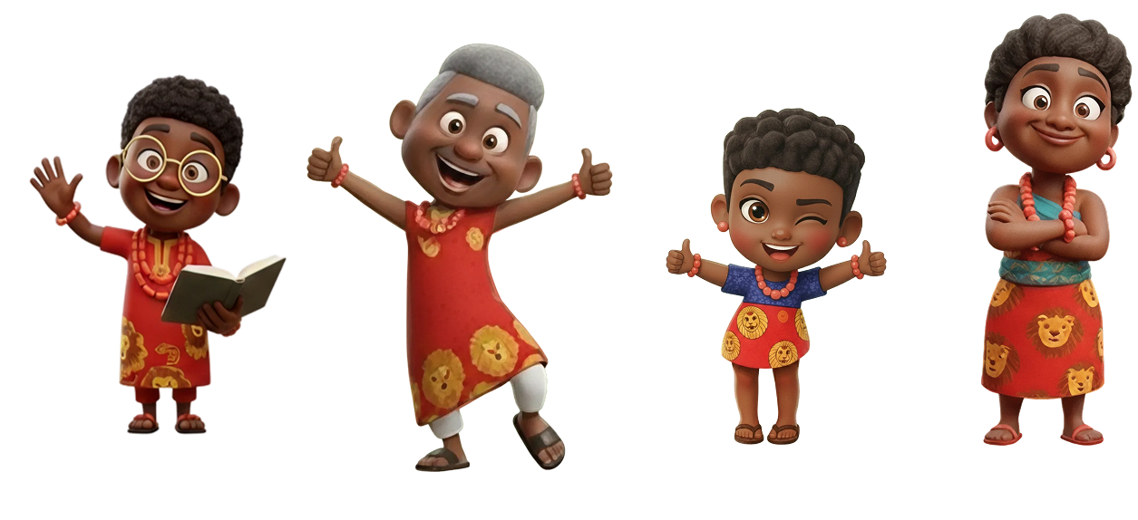 Ada, Emeka, Ojukwu and Ngozi characters