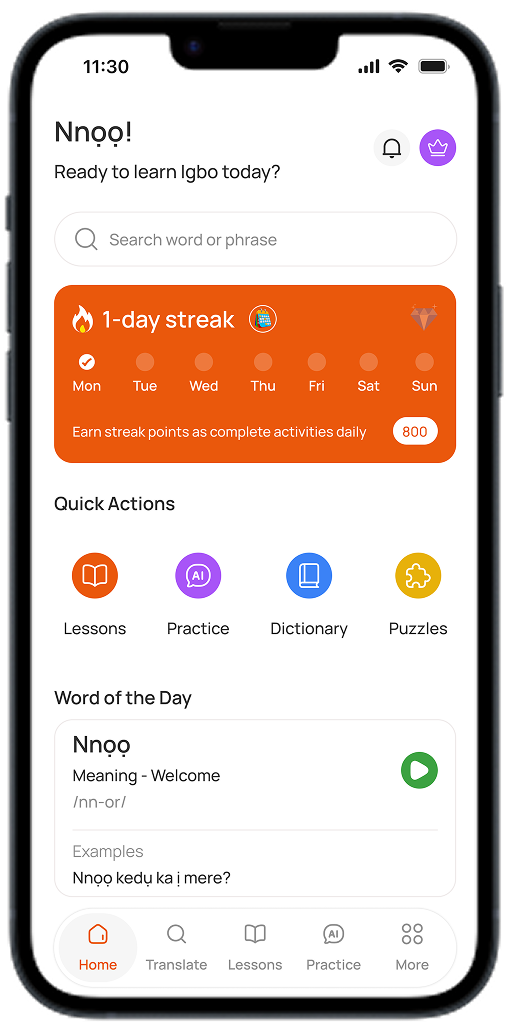 Learn Igbo with IgboLearn app