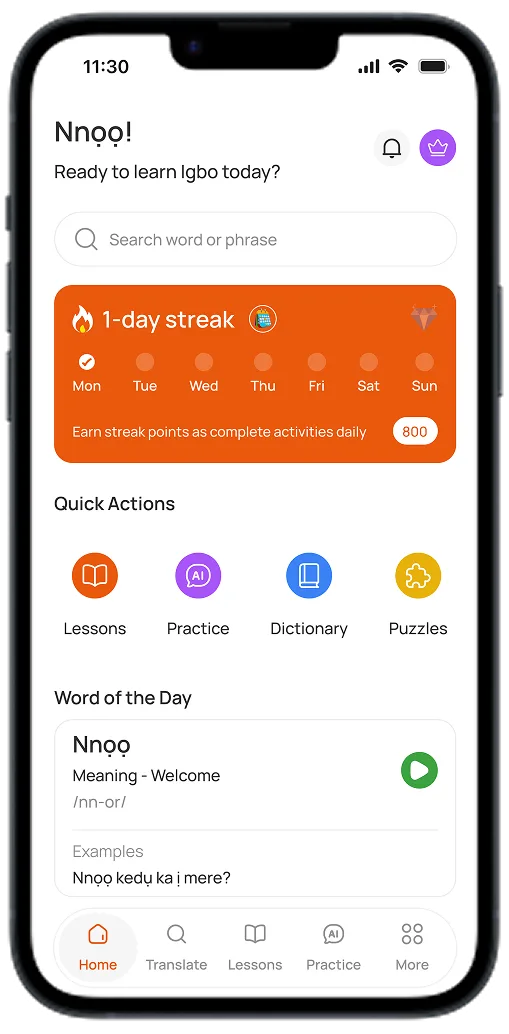 Learn Igbo with IgboLearn app